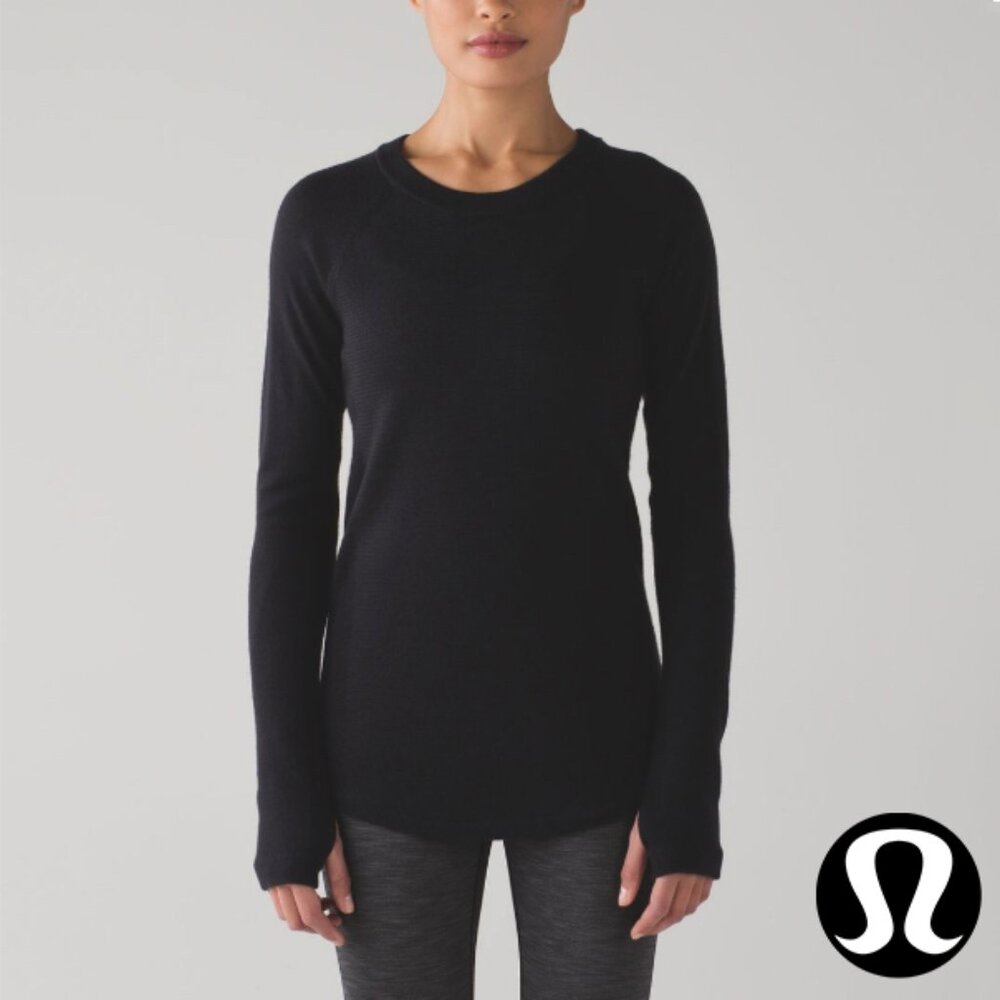 Like new! Lululemon Sit In Lotus Black Sweater - sz. 8